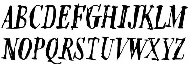 Six feet under Шрифта ВЕРХНИЙ