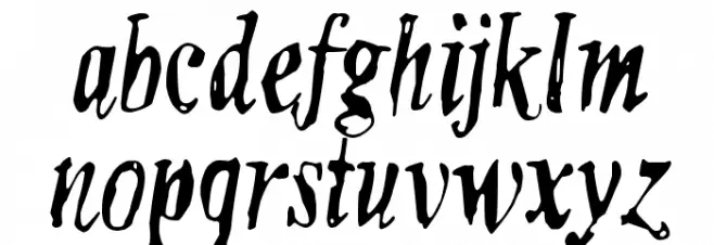 Six feet under Schriftart Kleinbuchstaben