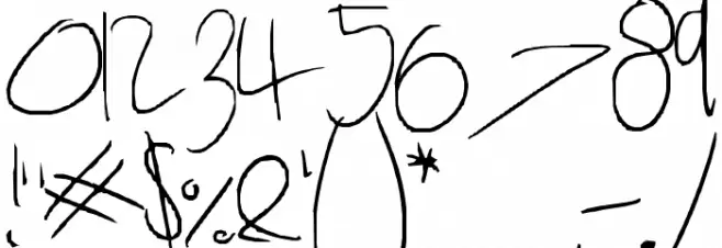 Six yr old rushed Font OTHER CHARS