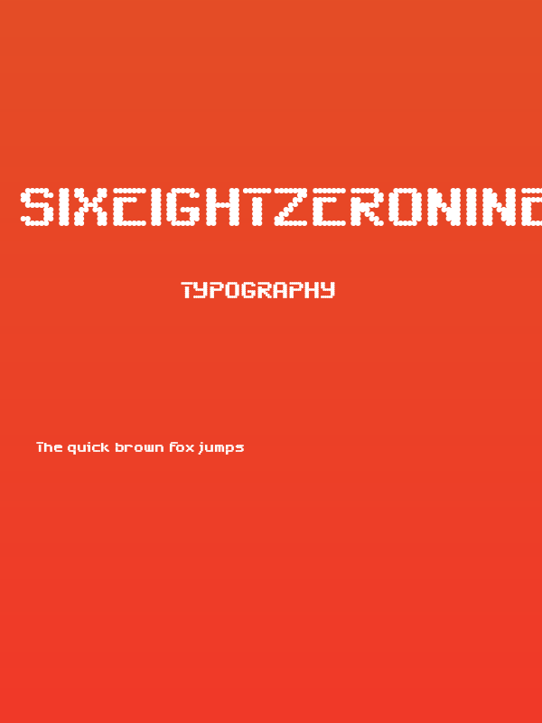 SixEightZeroNineChargen-Regular Poster