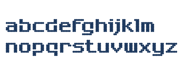 SixEightZeroNineChargen-Regular Lowercase