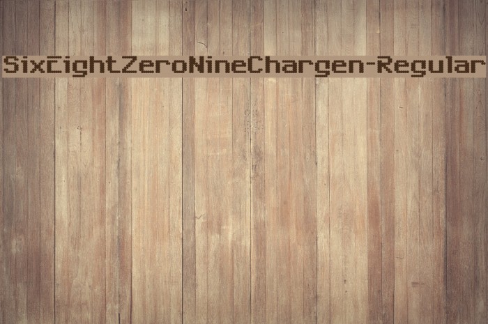 SixEightZeroNineChargen-Regular Font examples