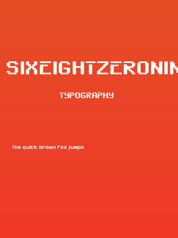 SixEightZeroNineChargen-Regular Poster