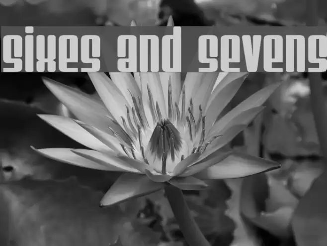 Sixes And Sevens Font examples