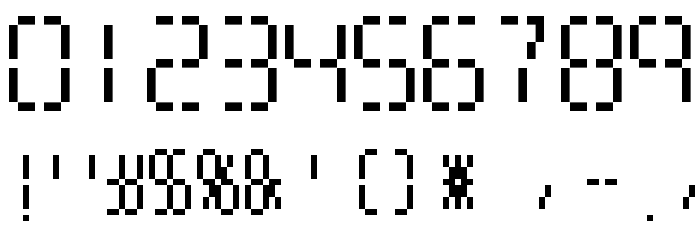 SixteenSegments Font OTHER CHARS