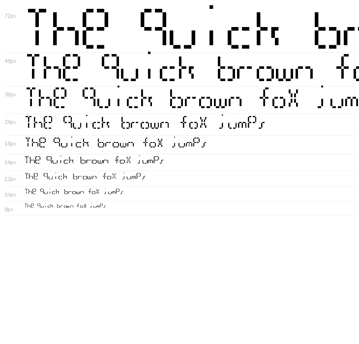 SixteenSegments Waterfall