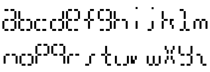 SixteenSegments Font LOWERCASE