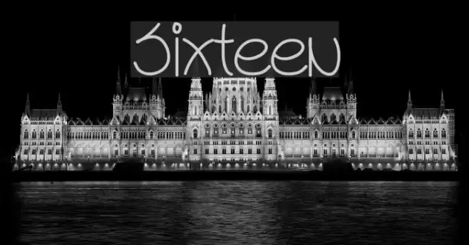 Sixteen Font examples