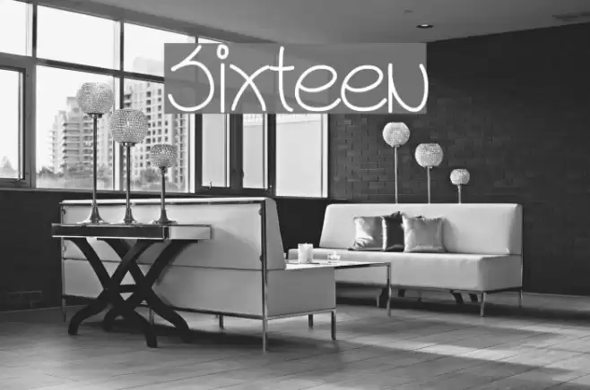 Sixteen Font examples