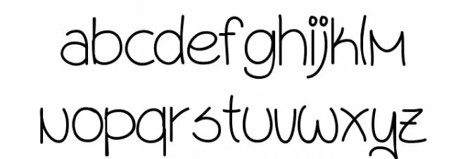 Sixteen Schriftart Kleinbuchstaben