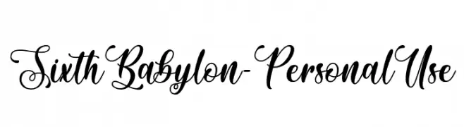 Sixth Babylon - Personal Use  नि: शुल्क फ़ॉन्ट्स डाउनलोड