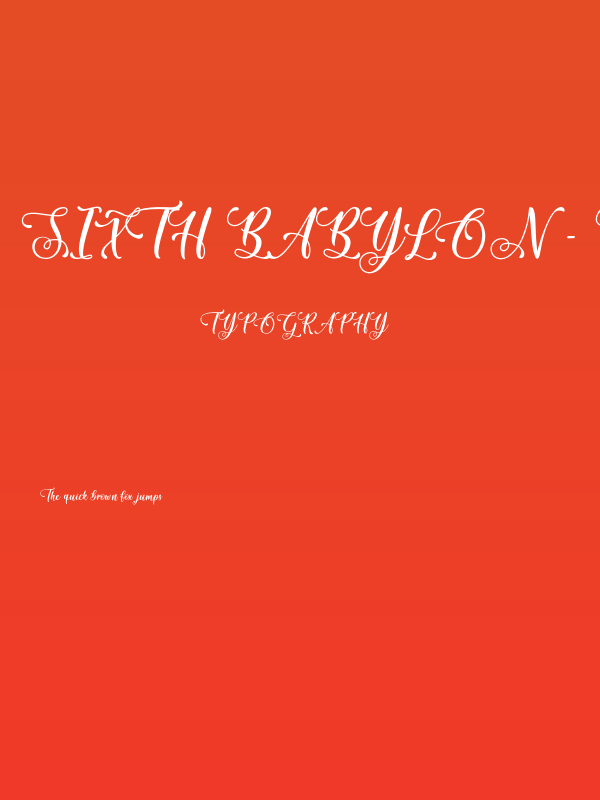 Sixth Babylon - Personal Use Poster