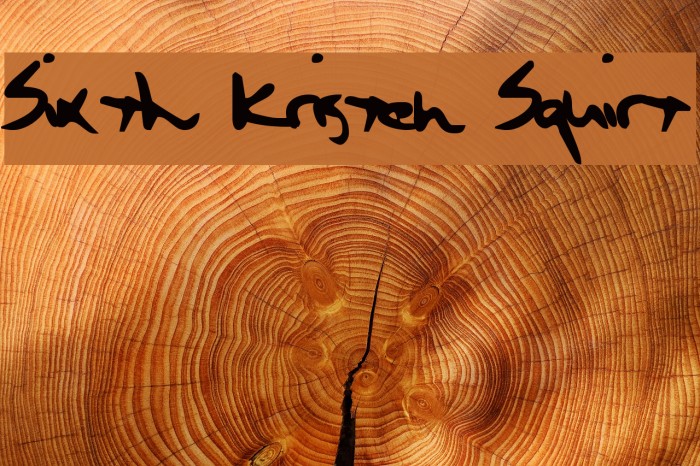 Sixth Kristen Squirt Font examples