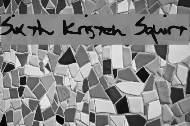 Sixth Kristen Squirt Schriftart examples