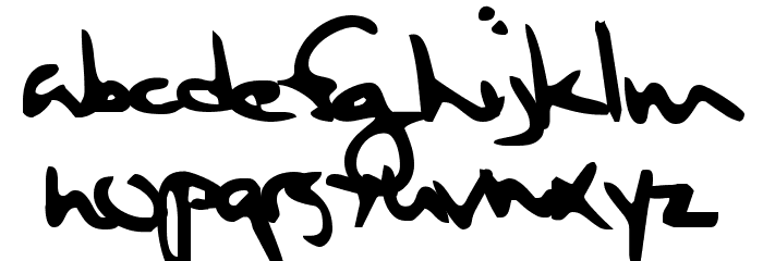 Sixth Kristen Squirt Font LOWERCASE