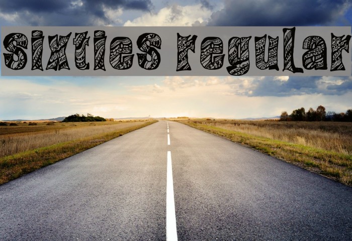 Sixties Regular Fonte examples