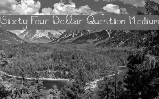 Sixty Four Dollar Question Medium Font examples