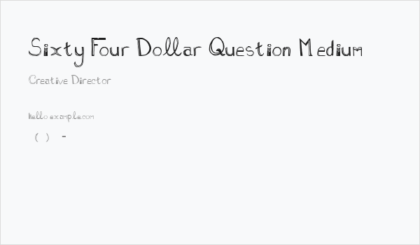 Sixty Four Dollar Question Medium Business Card