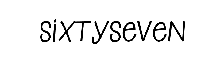 SixtySeven  Скачать бесплатные шрифты