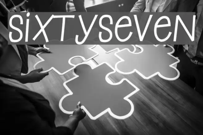 SixtySeven Font examples