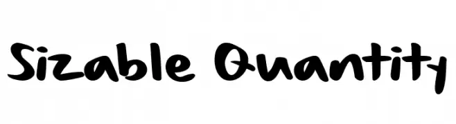Sizable Quantity  Frei Schriftart Herunterladen