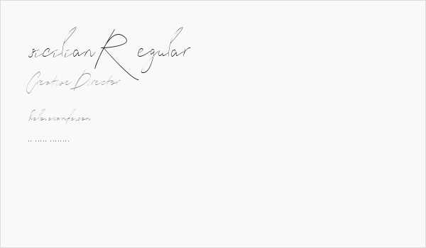 sicilianRegular Business Card