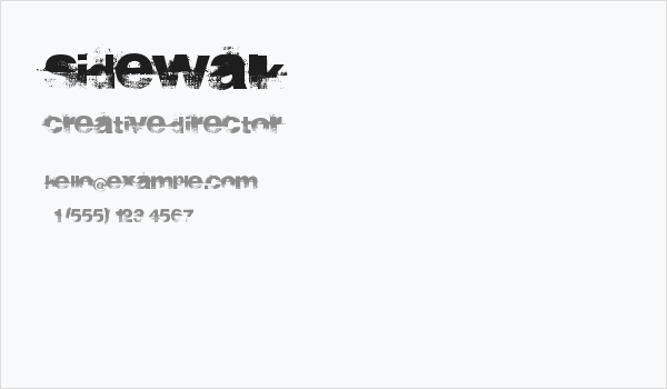 sidewalk Business Card