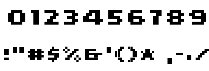 sieben Bold Font OTHER CHARS