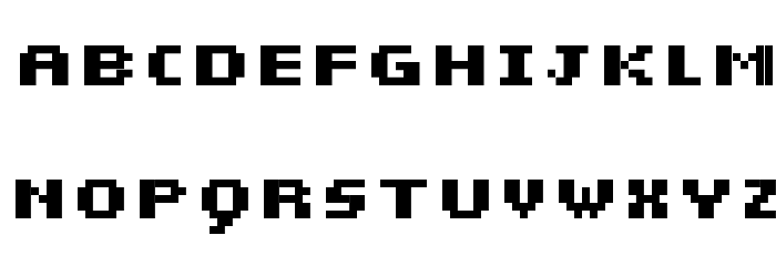 sieben Bold Font LOWERCASE
