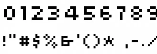 sieben Font OTHER CHARS