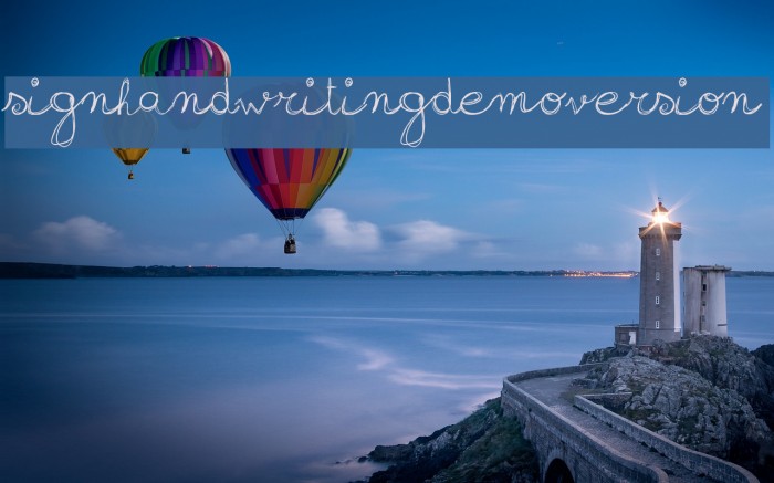 sign-handwriting_demo-version Font examples