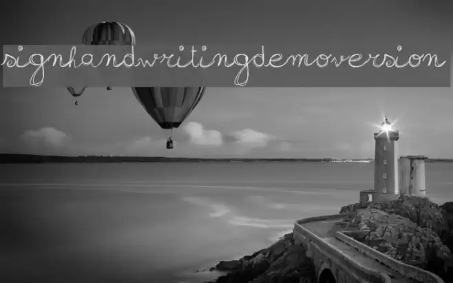 sign-handwriting_demo-version Font examples