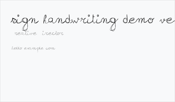sign-handwriting_demo-version Business Card