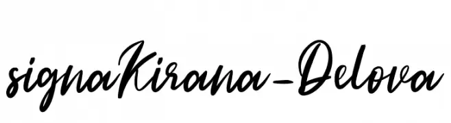 signaKirana-Delova  Frei Schriftart Herunterladen