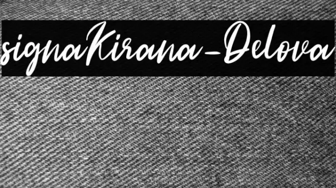 signaKirana-Delova Font examples