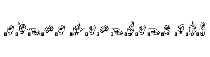 signs language tfb Font