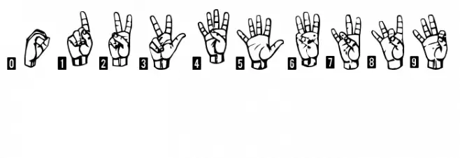 signs language tfb Font OTHER CHARS