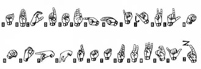 signs language tfb خط أحرف كبيرة