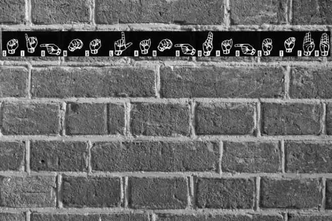 signs language tfb Font examples