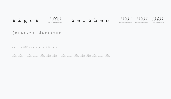 signs - zeichen 2.0 Business Card