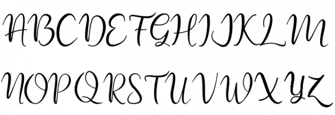 silver soul Script फ़ॉन्ट अपरकेस