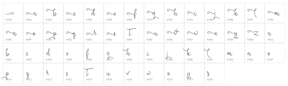 silverstar Character Map
