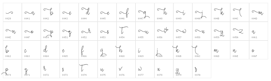 silverstar Character Map