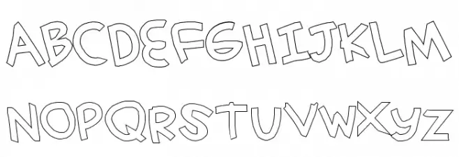 simplehand outline 字体 大写