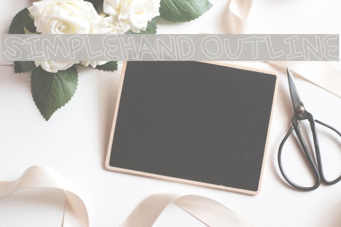 simplehand outline Font examples