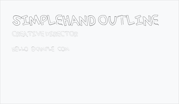 simplehand outline Business Card