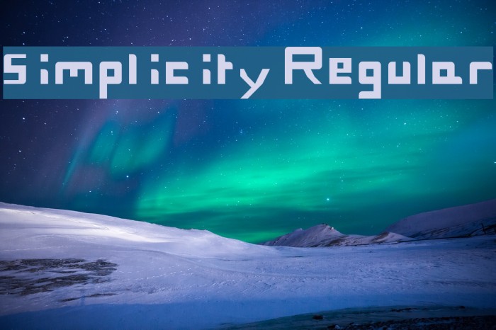 simplicity Regular Font examples
