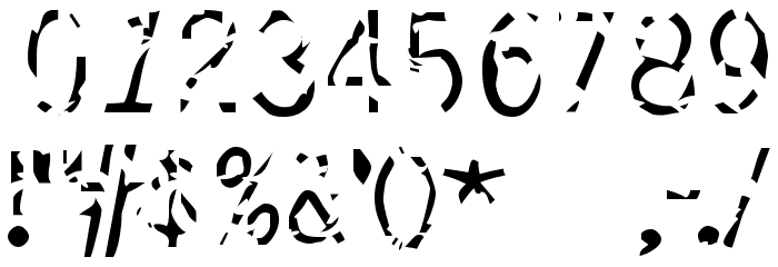 simulation Font OTHER CHARS