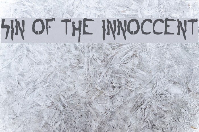sin of the innoccent Font examples