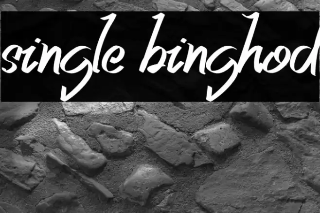 single binghod Font examples